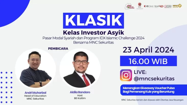 Saksikan IG Live Cuan di pada Pasar Modal Syariah Bersama MNC Sekuritas serta juga IDX Kaltim Hari Ini adalah adalah