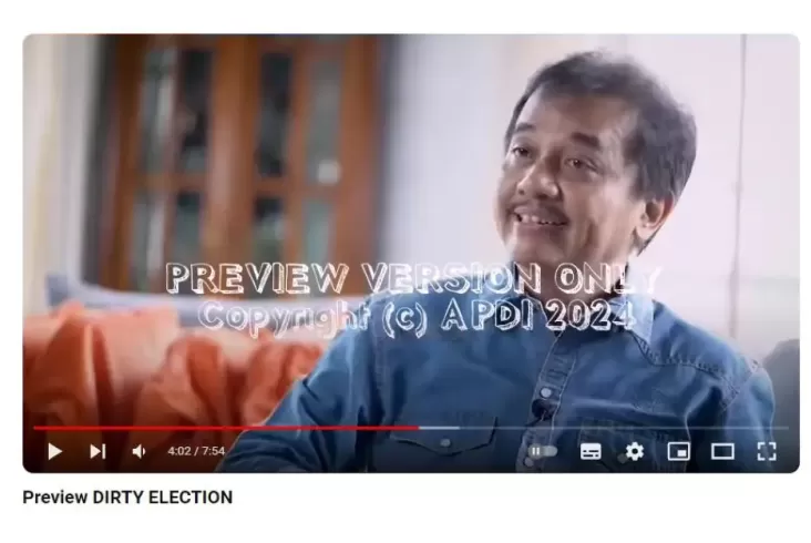 Setelah Dirty Vote, Kini Muncul Film Dirty Election Bongkar Kecurangan Pilpres 2024